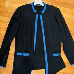 Ming Wang black and blue jacket and shell, size XL